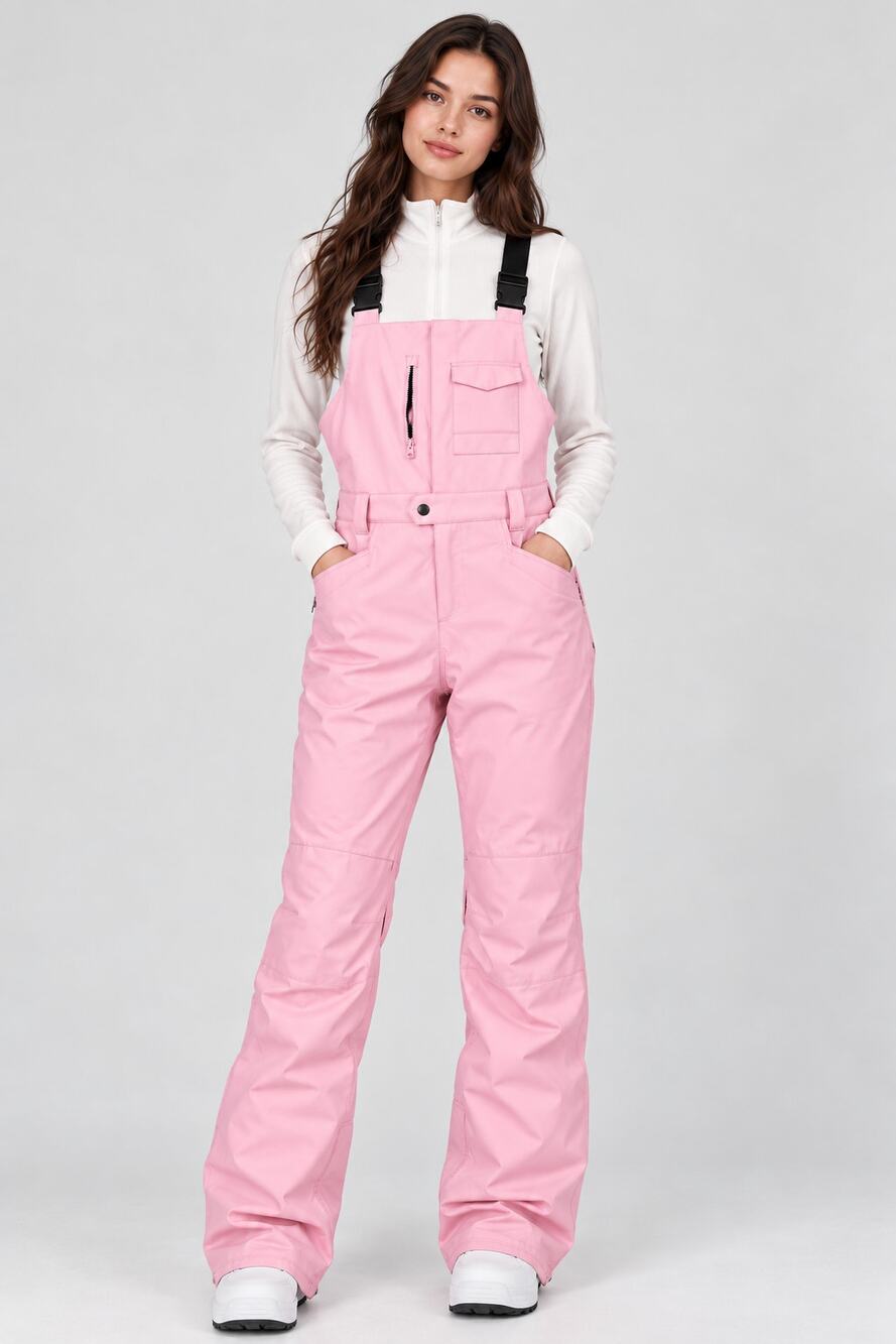 SEARIPE Pink Ski Bib Snow Overalls Waterproof Womens Size Small NWT Insulated